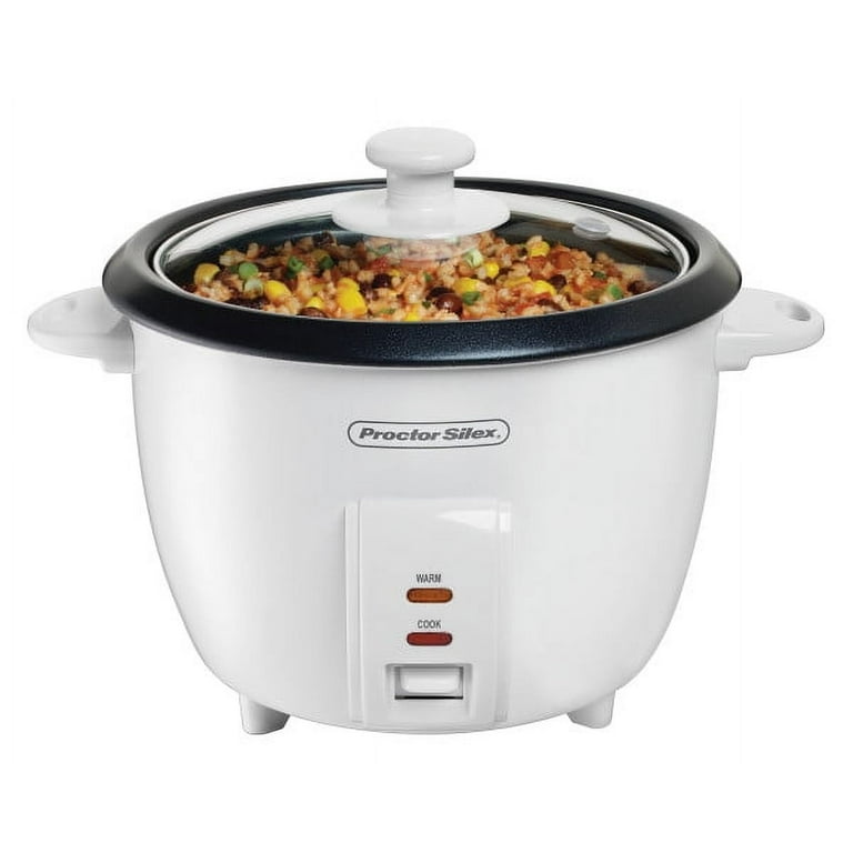  Proctor Silex Rice Cooker & Food Steamer, 6 Cups Cooked (3 Cups  Uncooked), Includes Steam and Rinsing Basket, Black (37510) : Everything  Else