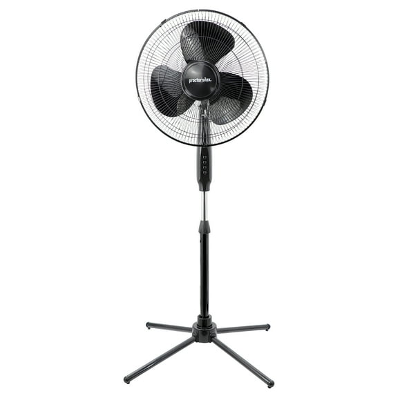 Proctor Silex 16 Inch 50w Oscillating Standing Fan in Black
