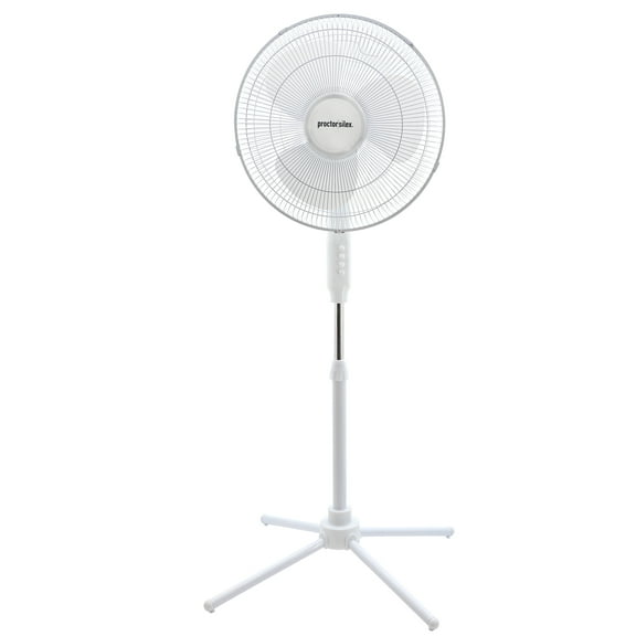 Proctor Silex 16 Inch 50w Oscillating Standing Fan in White