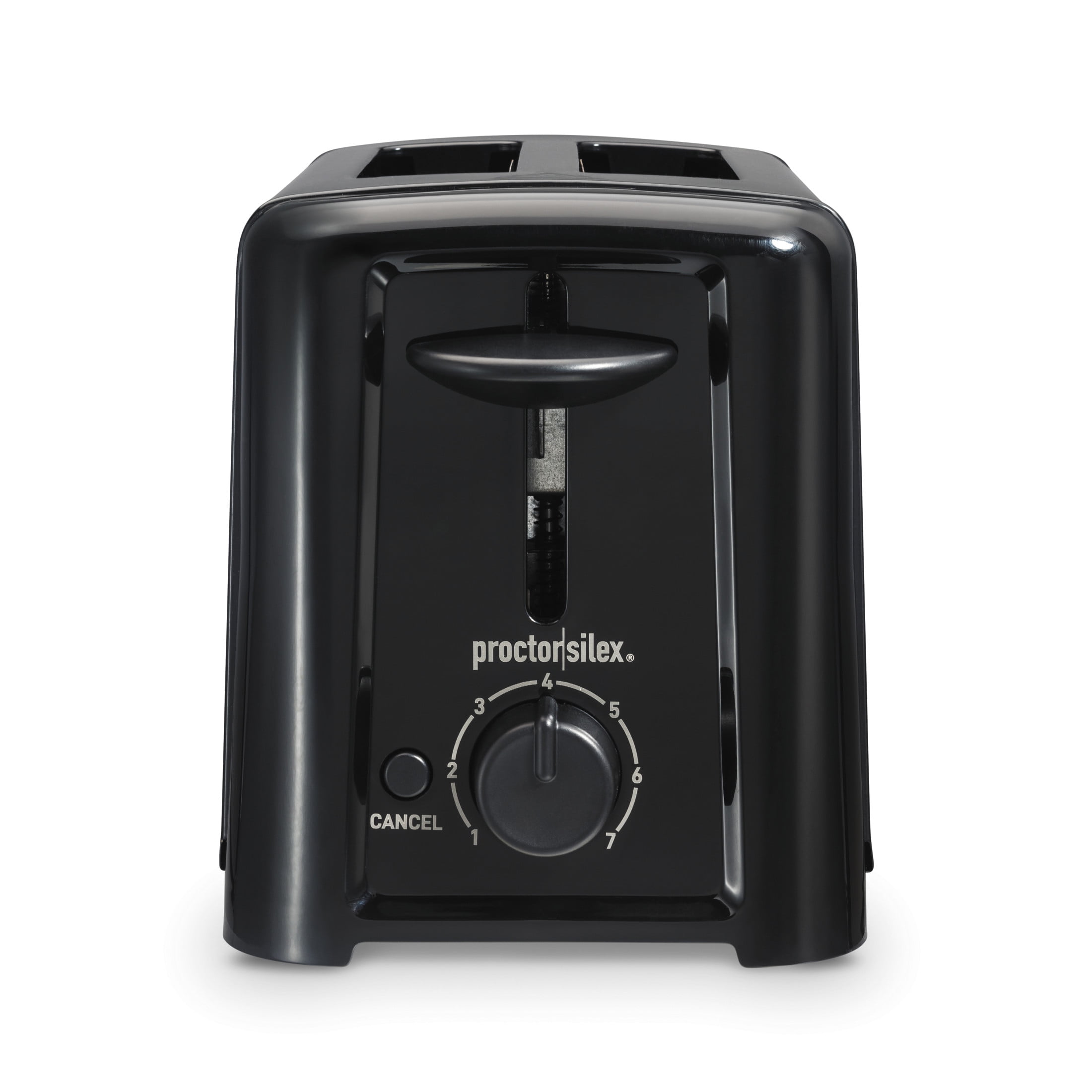 Proctor Silex Compact 2-Slice Toaster with Shade Selector, Toast Boost & Removable Crumb Tray, Black