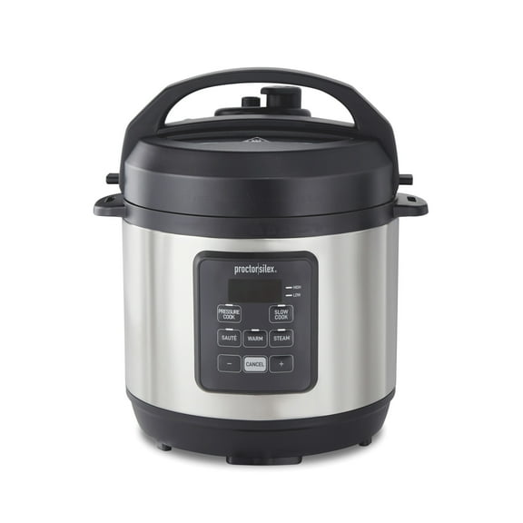 Proctor Silex 3 Quart Simplicity Pressure Cooker, Multi-Cooker, Slow Cooker, Steamer, Saut, Rice Cooker, True Slow Technology, 34503