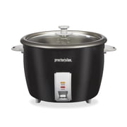 Proctor Silex 30 Cup Rice Cooker & Food Steamer with Steam & Rinse Basket, Black