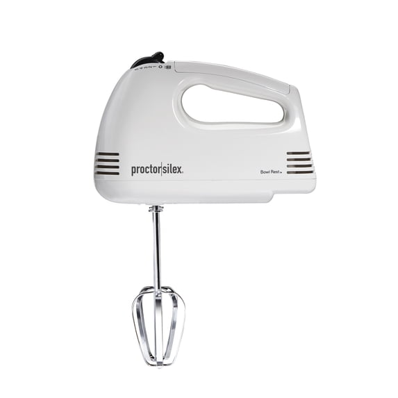Proctor Silex 5-Speed Electric Hand Mixer with Easy Mix Technology, Mixer for Kitchen, White