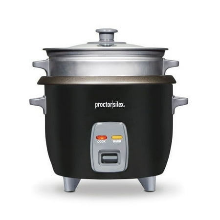 Proctor Silex - 6 Cup Rice Cooker & Steamer - Black