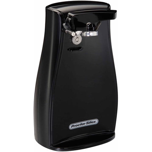 Proctor Silex Black Ergonomic Electric Can Opener