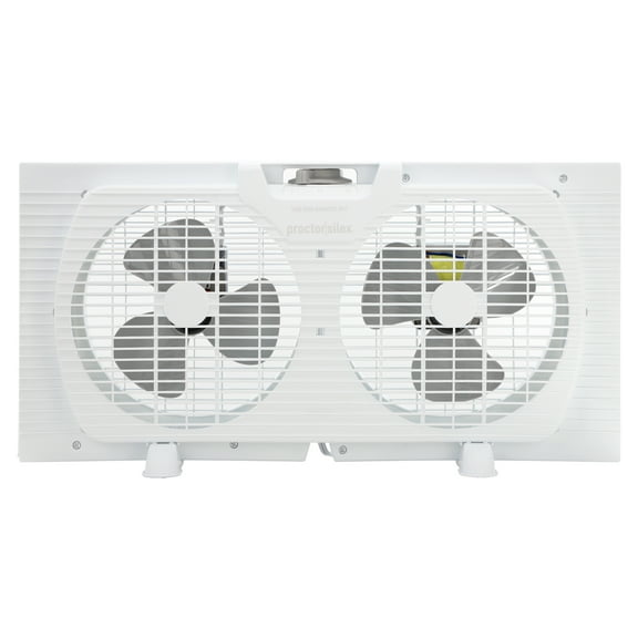 Proctor Silex 9 Inch 56W Twin Window Fan in White