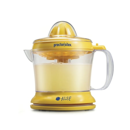 Proctor Silex Alex's Lemonade Stand Electric Citrus Juicer Machine and Squeezer for Lemons, Limes and Oranges, 34 oz, Yellow, 66331
