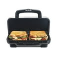 thumbnail interactive-video image 1 of Proctor Silex Deluxe Hot Sandwich Maker with Nonstick Plates, Stainless Steel and Black, 1 of 9