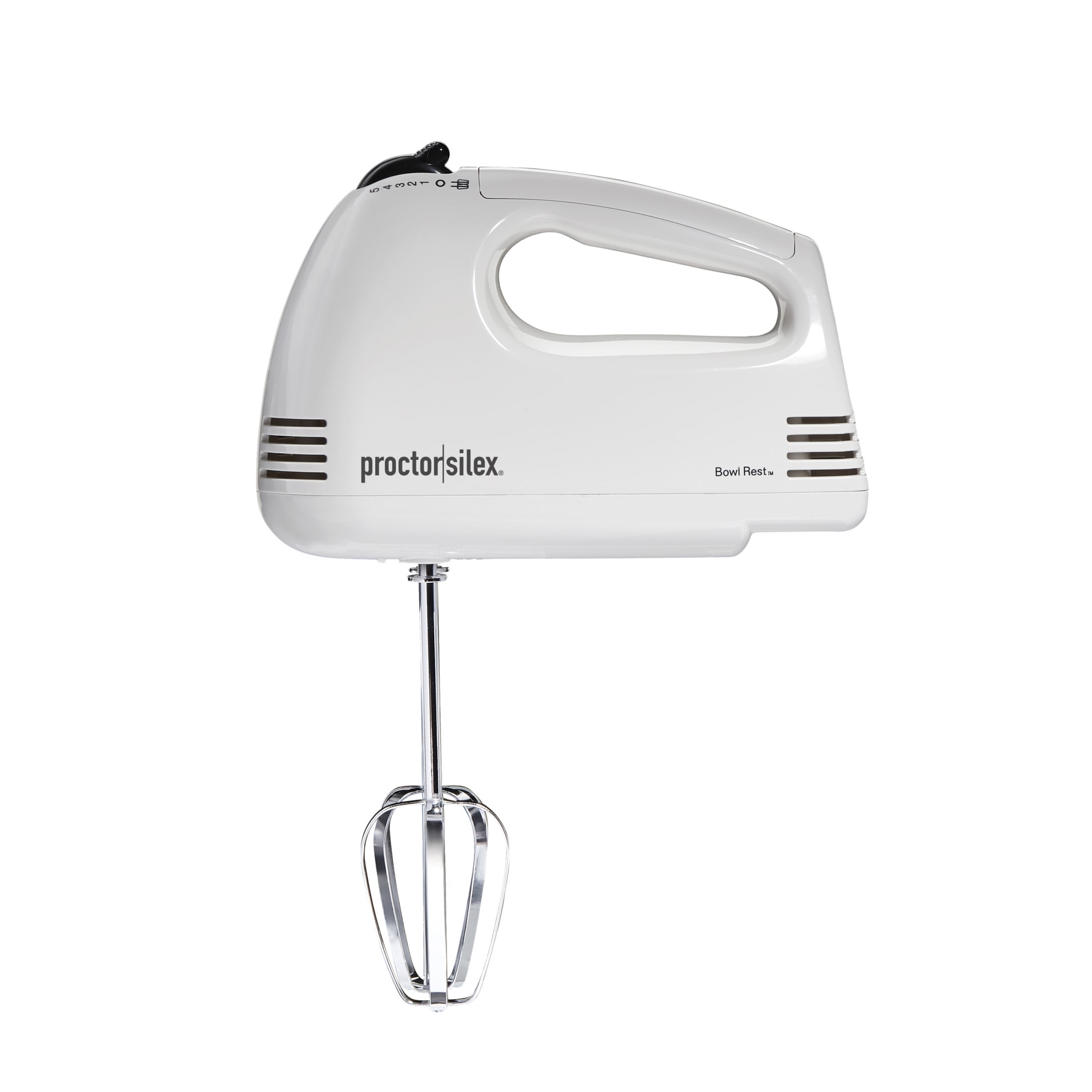 Proctor Silex 5-Speed Electric Hand Mixer with Easy Mix Technology, Mixer for Kitchen, White