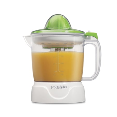 Proctor Silex Electric Citrus Juicer Machine for Fruits and Vegetables with 34 oz Pitcher, White
