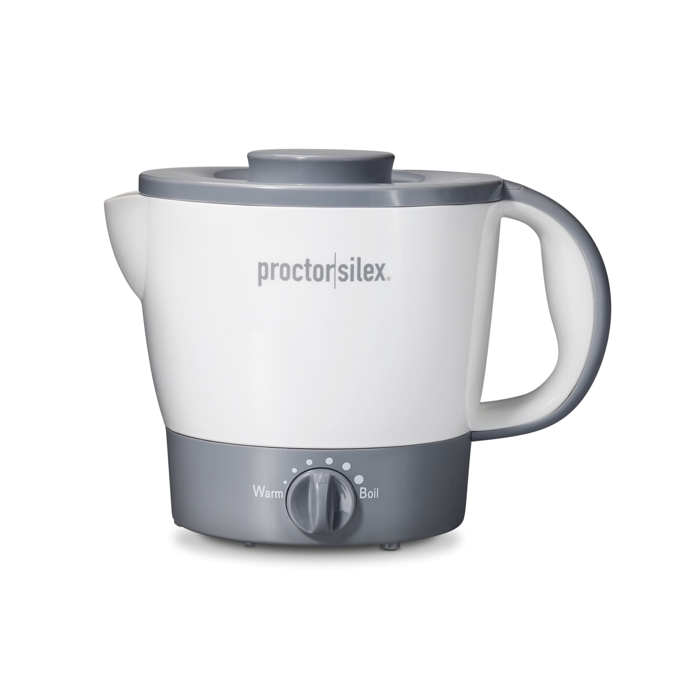 Proctor Silex Electric Hot Pot, 32 oz Capacity, Adjustable Heat from Warm to Boil, Nonstick Interior, White