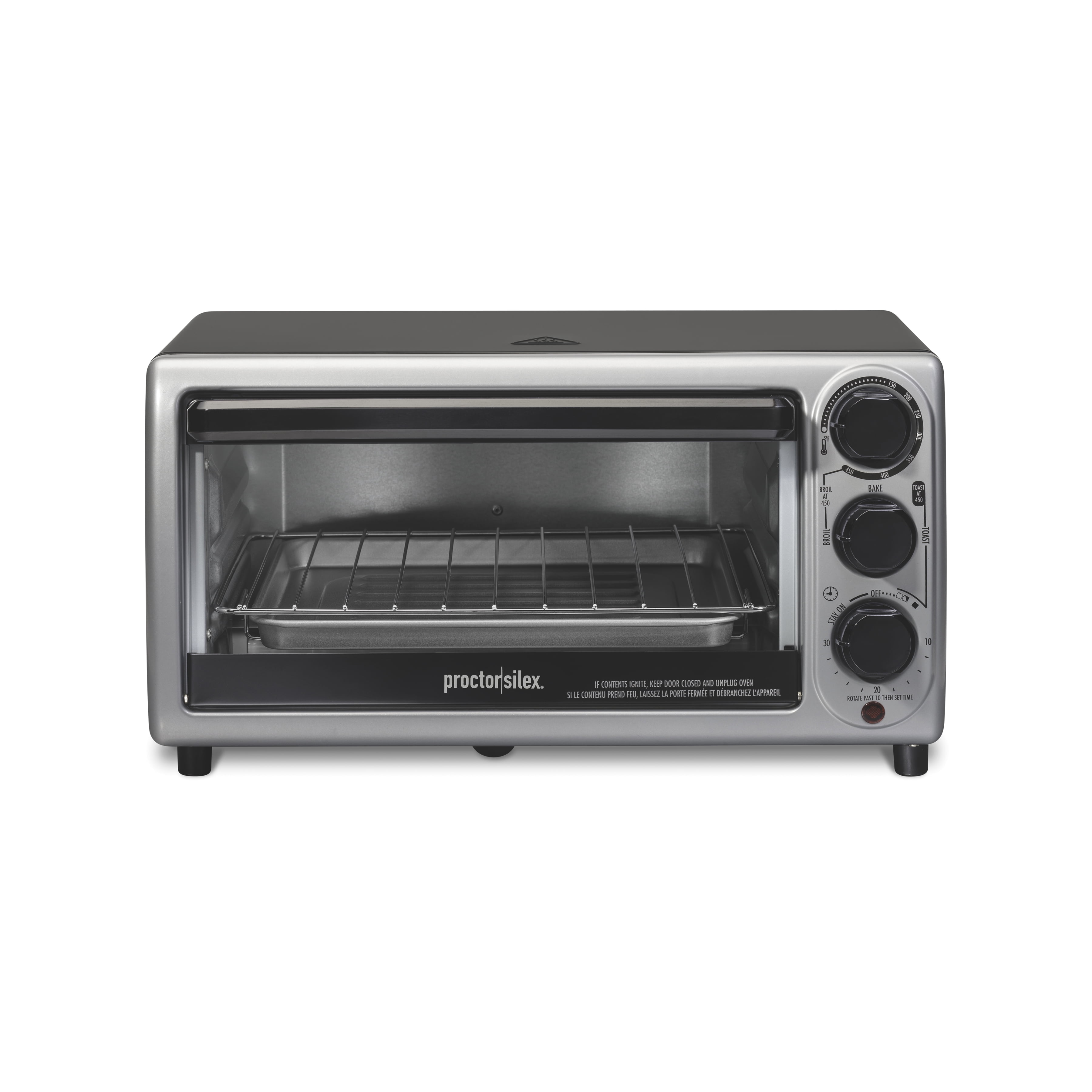 Proctor Silex Simply-Crisp 6 Slice Air Fryer Toaster Oven - Silver