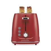 Proctor Silex 2-Slice Toaster, Wide Slots, 3 Preset Functions and Removable Crumb Tray, Red