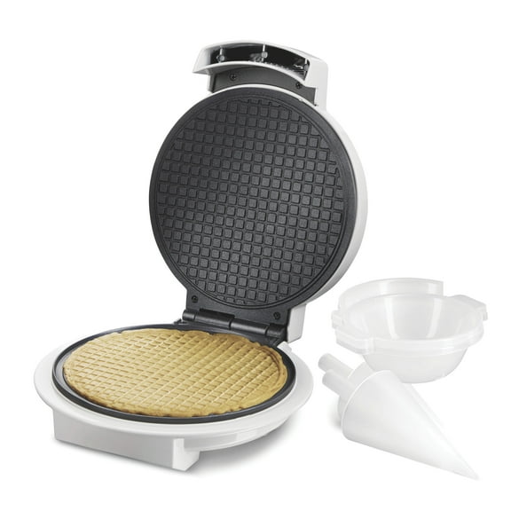 Proctor Silex Waffle Cone and Ice Cream Bowl Maker with Browning Control, Nonstick Plates, White