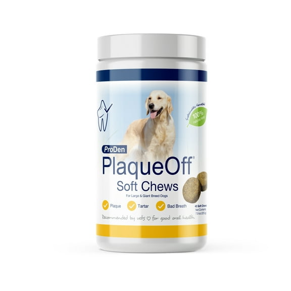 Proden PlaqueOff Large & Giant Breed Dog Dental Soft Chews 45ct