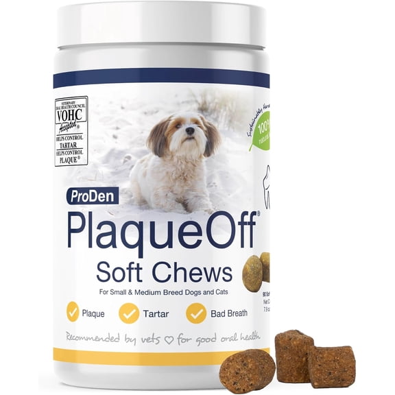 Proden PlaqueOff Small & Medium Breed Dog Dental Soft Chews (90 Count)