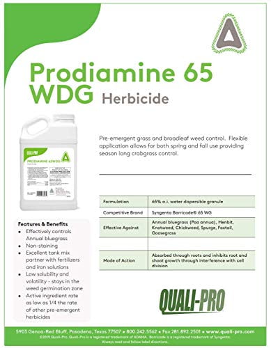 Prodiamine 65 Wdg 5lbs Grass pré-émergente Grains larges Barricade générique