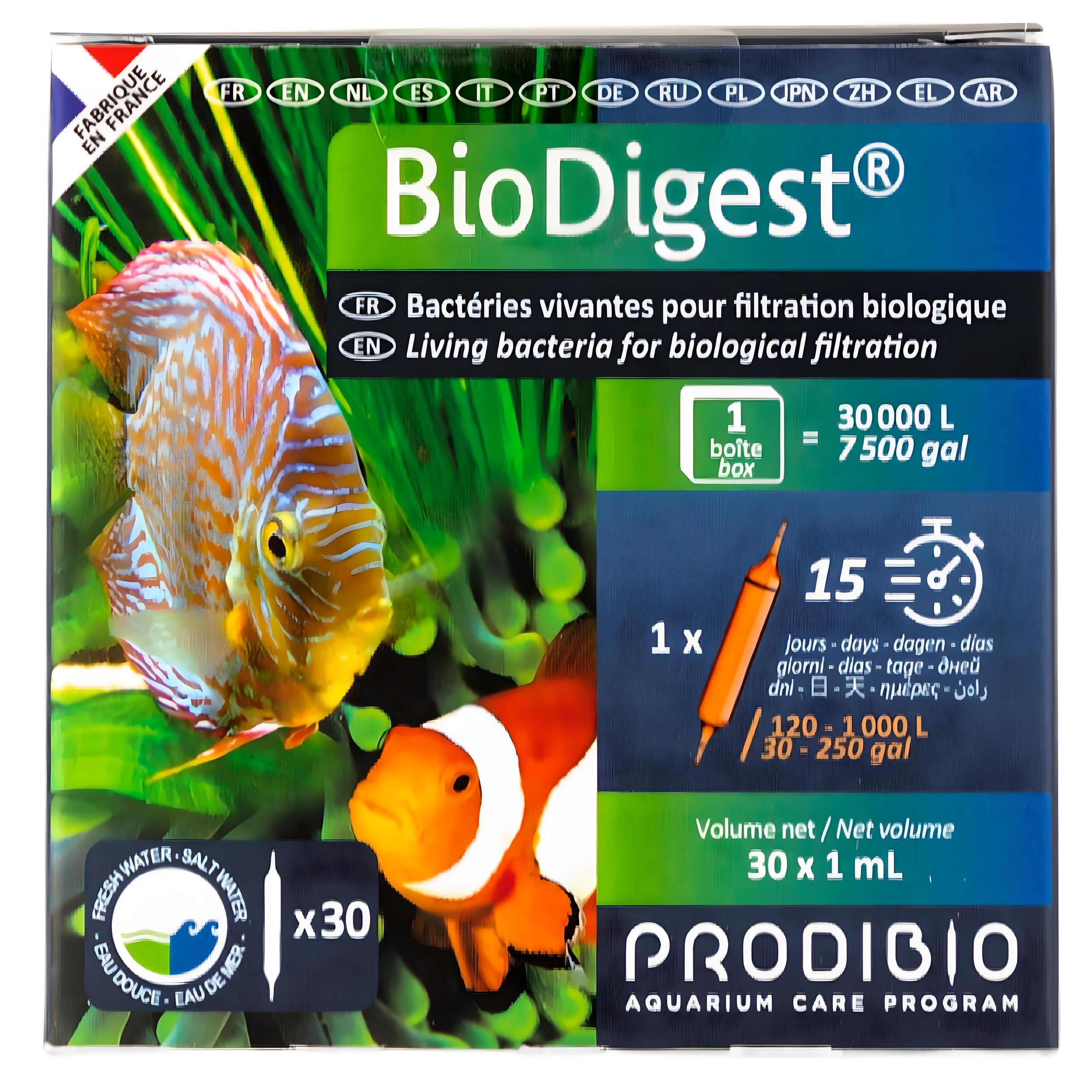 Prodibio Bio Digest, Nitrifying Bacteria, Fresh and Salt Water, 30/1 mL ...