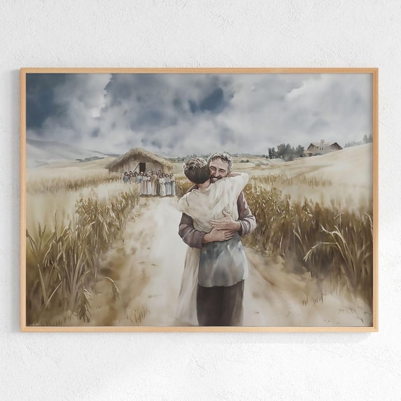 Prodigal Son Returns Wall Art Luke 15:11-32 Jesus Christ Bible Verse ...