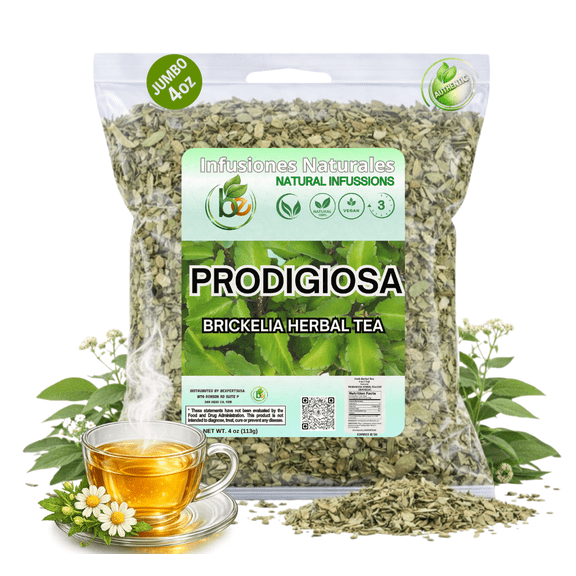 Prodigiosa Herbal Tea 4 oz (113g) 100% Natural Mexican Herb Wildcrafted Brickellia Vegan, Non-GMO Loose Leaf Herbal Infusion by Bexpertsusa