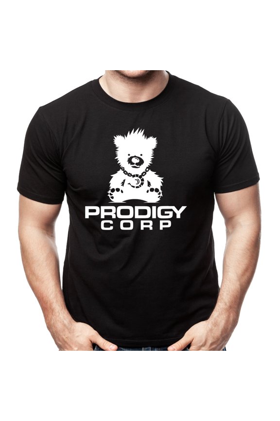 Prodigy Corp Logo Black Adult T-Shirt-Small