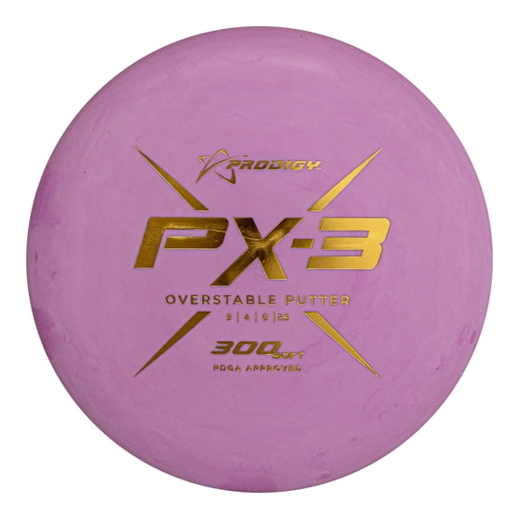 Prodigy Disc 300 Soft PX-3 | Stable Disc Golf Putter & Approach Disc | Grippy 300 Soft Plastic | Great for Driving & Approach Shots | Beaded for Added Stability | Colors May Vary (170-174g)