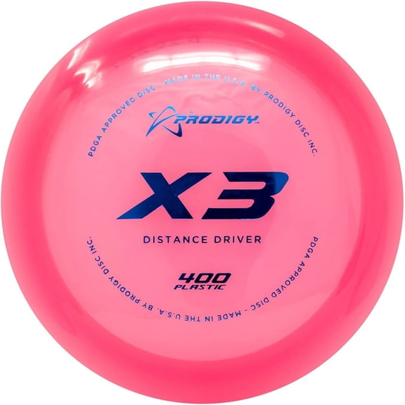 Prodigy Disc 400 X3 | Fast Disc Golf Driver | Overstable Flight for Long Drives | Premium 400 Plastic | Alternative to Innova Destroyer Disc Golf Driver | Colors May Vary