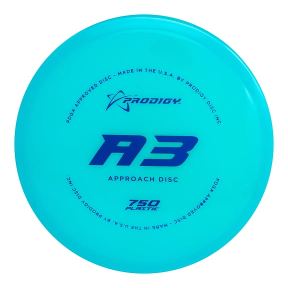 Prodigy Disc 750 A3 | Overstable Approach Disc Golf Putter | Great for Sidearm or Backhand | Low Profile with Great Stability | Colors May Vary (170-174g)