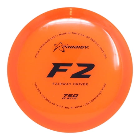 Prodigy Disc 750 F2 | Overstable Disc Golf Fairway Driver | Consistent Stable Flight | Extremely Durable 750 Plastic | Comparable to Innova Eagle | Colors May Vary (170-176g)