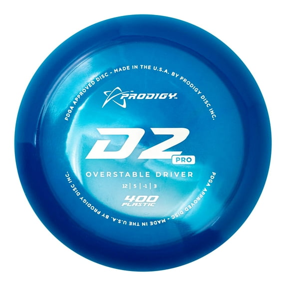 Prodigy Disc D2 Pro AIR Distance Driver | Overstable High Speed Disc Golf Driver | Overstable in All Conditions | New Lightweight Plastic | Comparable to Innova Destroyer | Colors May Vary (150-159g)