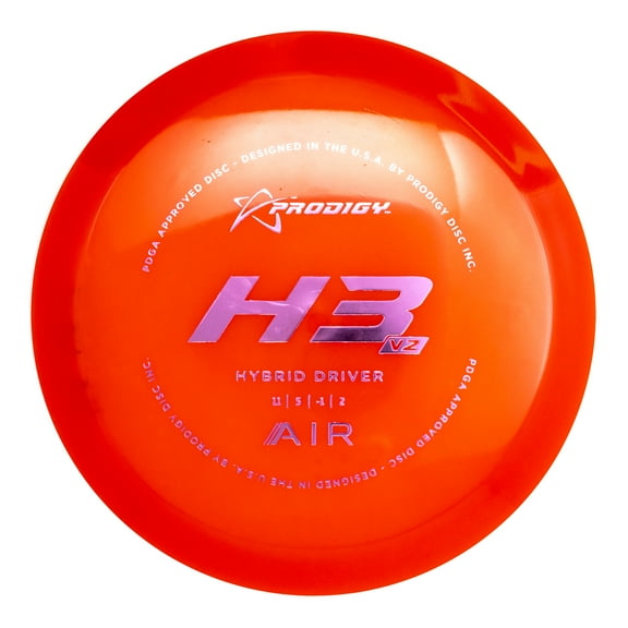 Prodigy Disc H3 V2 AIR | Overstable Hybrid Driver | Lightweight Driver for All Skill Levels | Lightweight Plastic | Colors May Vary (160-164g)