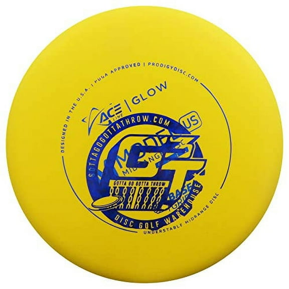 Prodigy Discs Factory Second Ace Line Glow Base Grip M Model US Midrange Golf Disc Colors and Hot Stamps Will Vary - 177-180g