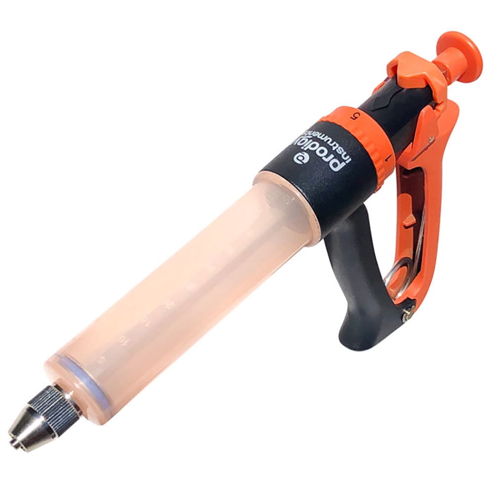 Prodigy Metal Adjustable Dose Repeater Syringe 50 ml UV Resistant Poly Barrel