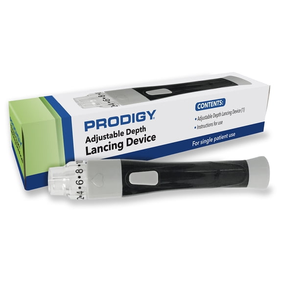 PRODIGY Lancing Device for Diabetic Blood Glucose Testing, Universal for Twist Top Lancets