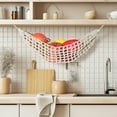 thumbnail image 1 of Produce Bag under $5! Xqxayjr Crochet Fruit Net Bag, Kitchen Hanging Storage for Vegetables, Cotton Mesh Produce Bag, Cabinet Organizer for Fruits, 1 of 4