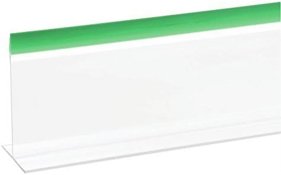 Produce Case Divider Shelf Divider Clear With Green Trim T Shape 30"L