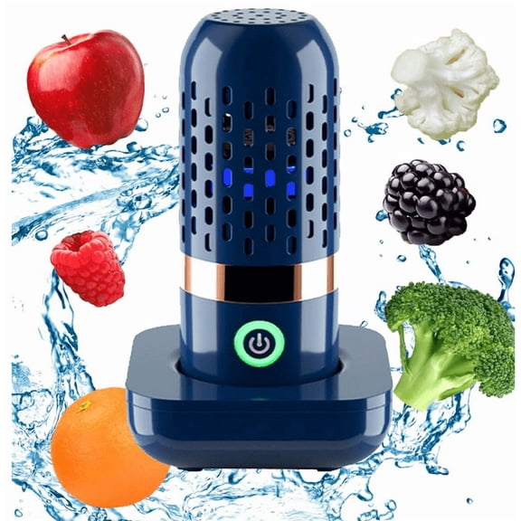Produce Cleaner - Fruit Cleaner, Vegetable Food Cleaner, Vegetables Meats in 10 Minutes, Portable, No Scrubbing, Helps Keep Produce Fresher Longer for Produce, Meat Seafood Blue
