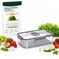 thumbnail image 1 of Produce Freshness Containers with Timer & Drainage, Fruit Storage Container for Fridge, Lid Lettuce Keeper, 1 of 9