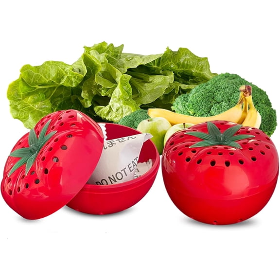 Produce Freshness Preserver Saver Kit- Keep Fruits and Vegetables Fresh Longer, Ethylene Gas and Odor Absorber in Refrigerator, 1 saver balls and 3 sachets.