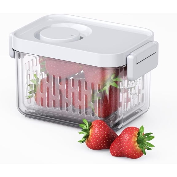 Produce Saver, Fruit Storage Containers Produce Containers Berry Containers with Colanders, 3.8 Cup