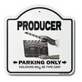 thumbnail image 1 of Producer 18" X 18" Heavy-Gauge Aluminum Architectural Sign | SignMission Designer Parking Tv Film Maker Movie Television Asst Metal Novelty Gift Funny Joke Gag Road Garage, 1 of 4
