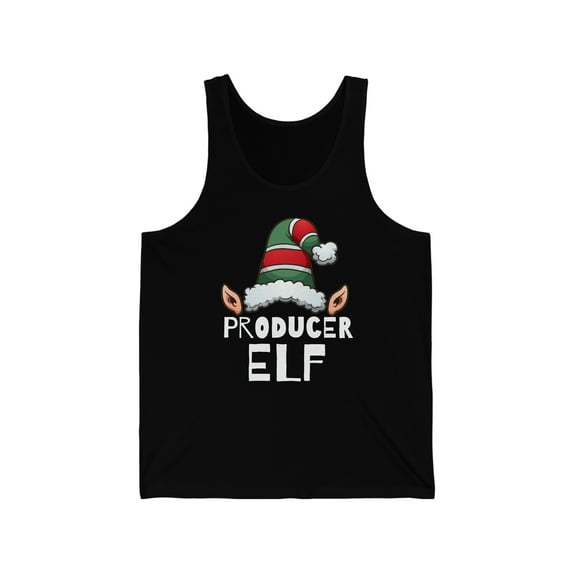 Producer Elf Christmas Unisex Tank Top, XS-2XL Holidays Xmas Elves