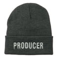thumbnail image 1 of Producer Embroidered Long Beanie - Grey OSFM, 1 of 5