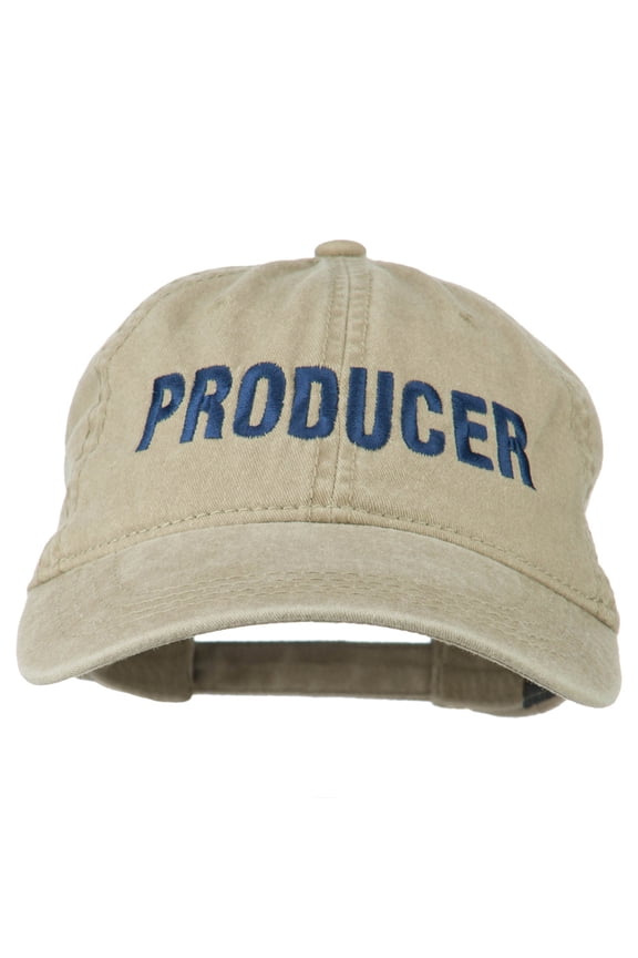 Producer Embroidered Washed Cap - Khaki OSFM
