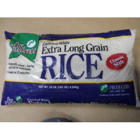 Producers Rice ParExcellence Premium Long Grain Rice, 10 Lbs (160 Oz),, ()