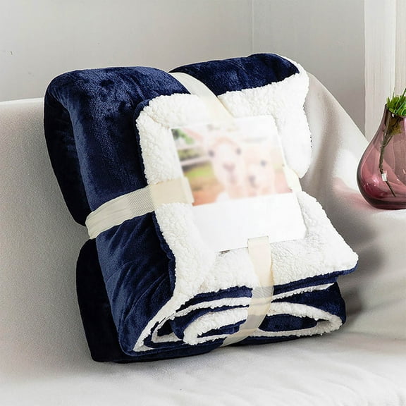 Blankets for Home – Thick Knit Sofa Throw in Lambswool Style Casual Winter Cozy Cover for Living Room