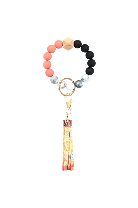 Bracelet Cute Key Bangle for Women Wristlet Beaded Key Silicone Ring SilKeychain Chains Accessories