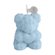 Product Category Candles & Holders - Rose Bear Candle for Valentines Day Handmade Soy Wax Scented Candle in Rose Bear Shape