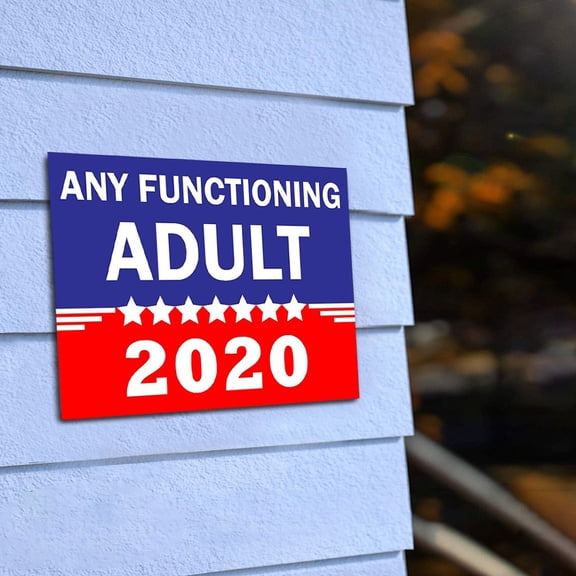 Product Category Card Slot Insert Sign Poster for FUNCTIONING ADULT ANY 2020 Yard Plaque Metal Bar Club Patio Garden Platform Competition Title equivalent