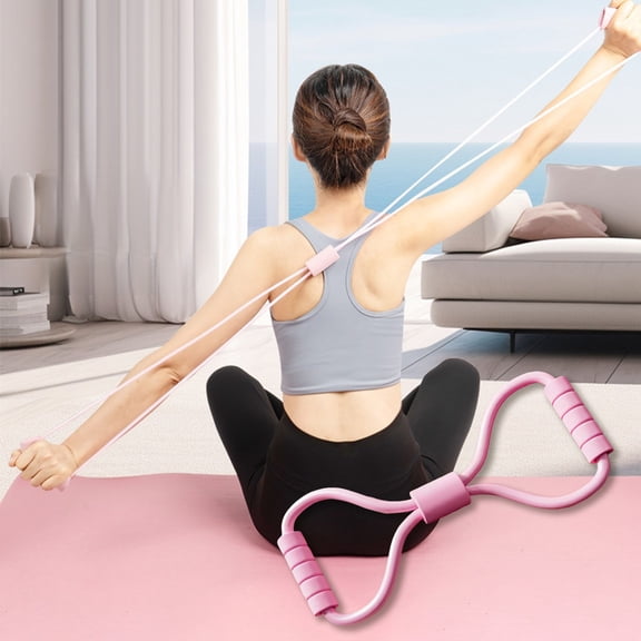 Fitness & Wellness Resistance Band with Handles for Full Body Workout and Flexibility Training Strength Training Elastic for Home Gym and